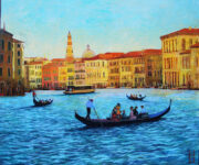Afternoon at the Canale Grande by Uwe Herbst, 100 x 120 cm