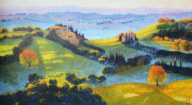 Tuscany in Autumn by Uwe Herbst, 110 x 200 cm