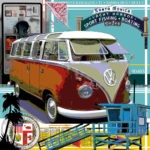 Samba Bus Pop Art California
