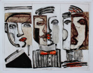 Faces, Papierarbeit, 70 x 85 cm