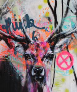 Deer Graffiti by Ilona Griss-Schwärzler