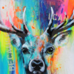 Deer Vivid by Ilone Griss-Schwärzler, 60 x 60 cm