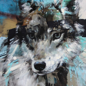Wolf by Ilona Griss-Schwärzler; 100 x 100 cm